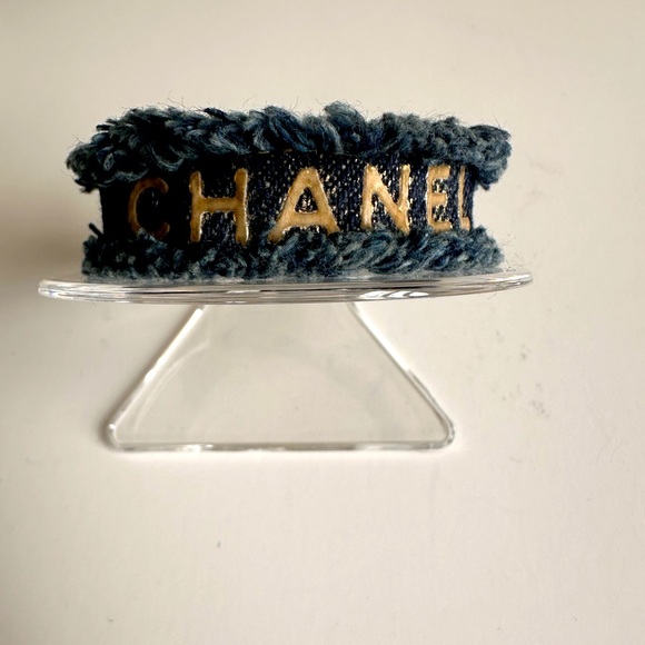 CHANEL Denim Fringe Bracelet vintage GUC - Picture 3 of 9